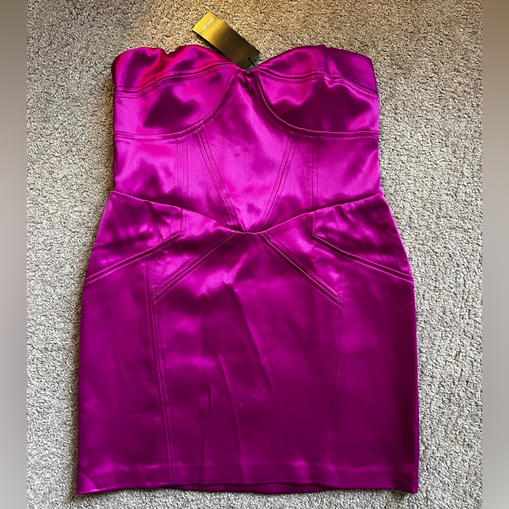 NWT Nasty Gal Fuchsia Strapless Dress